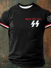 Herren Gott mit uns bedrucktes Kurzarm-T-Shirt